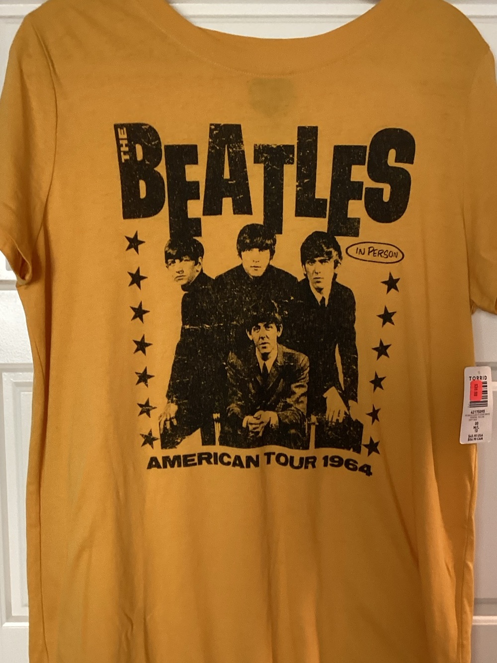 torrid Marigold Yellow Beatles American Tour 1964 Graphic Tee